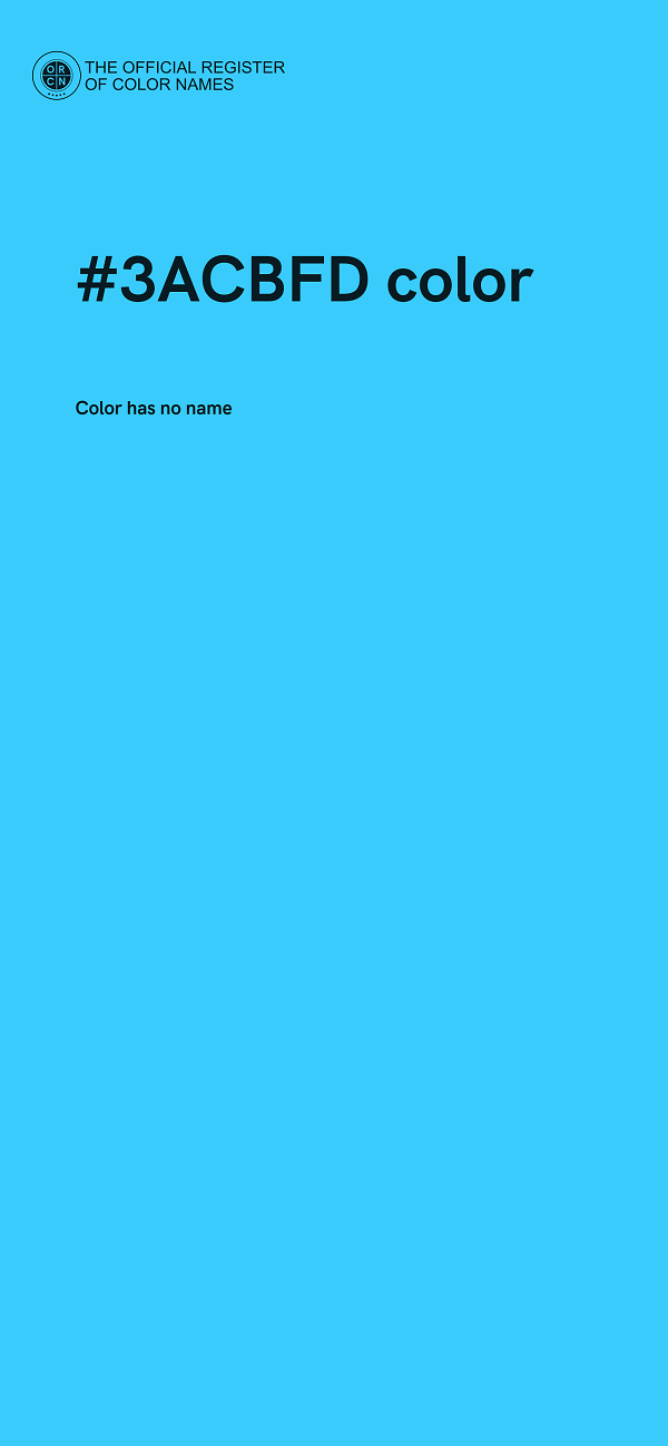 #3ACBFD color image