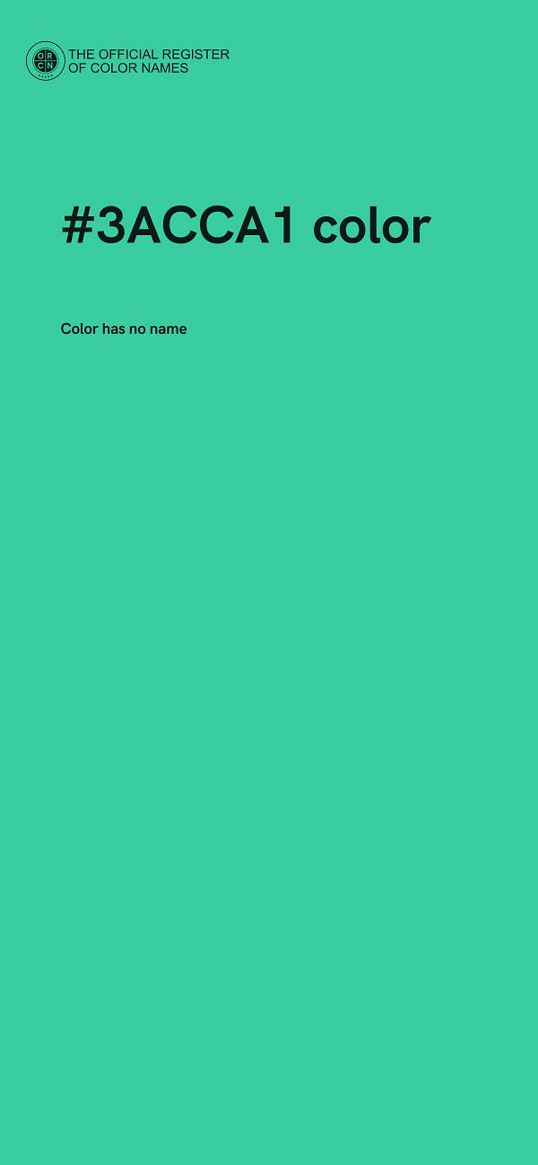 #3ACCA1 color image
