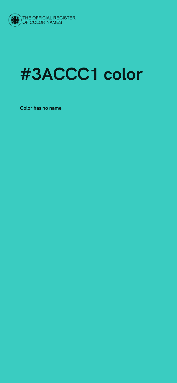#3ACCC1 color image