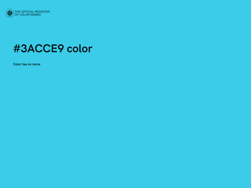 #3ACCE9 color image