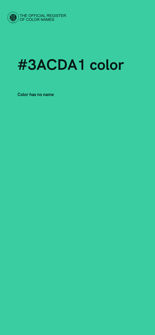 #3ACDA1 color image