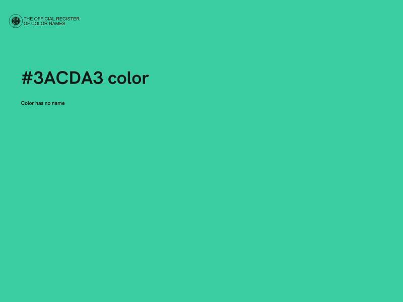 #3ACDA3 color image