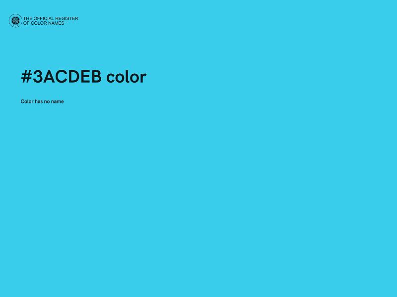 #3ACDEB color image