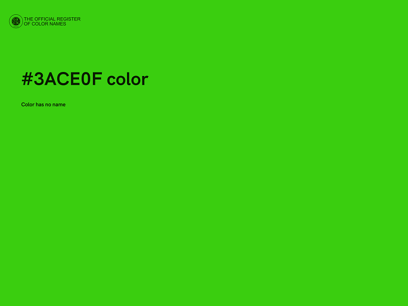 #3ACE0F color image