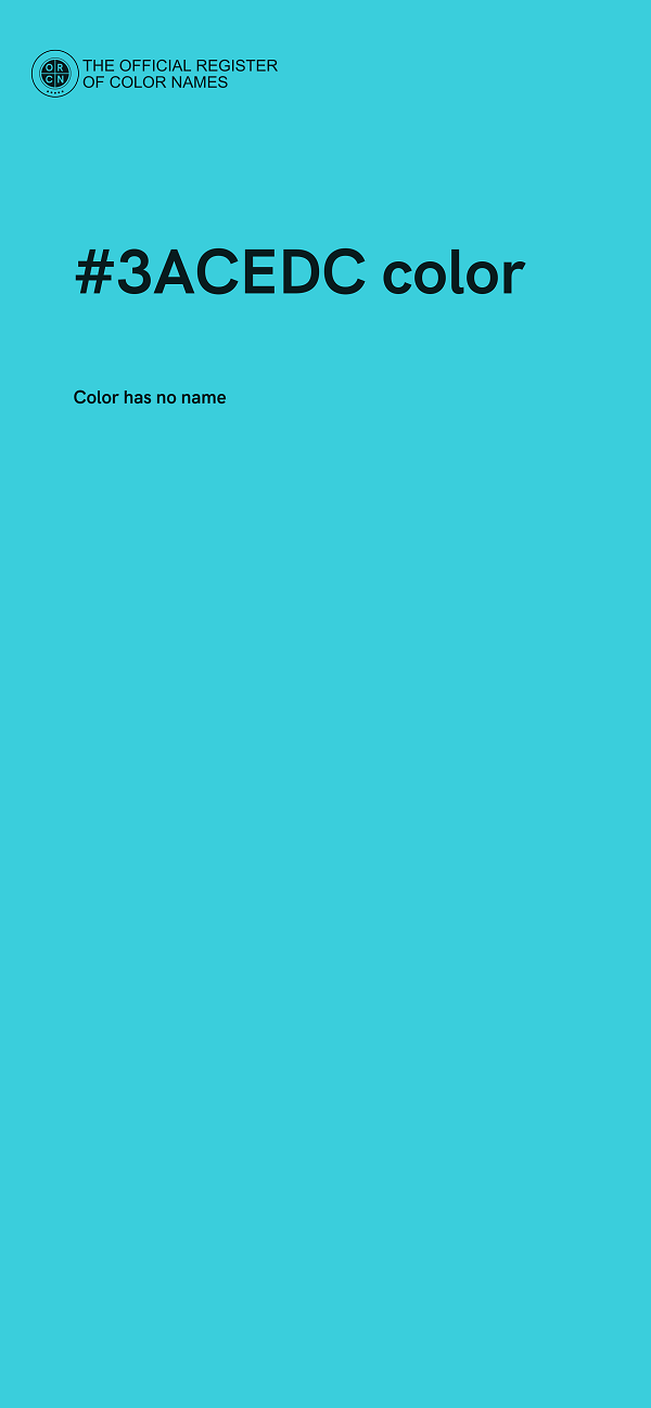 #3ACEDC color image