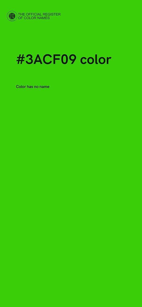 #3ACF09 color image