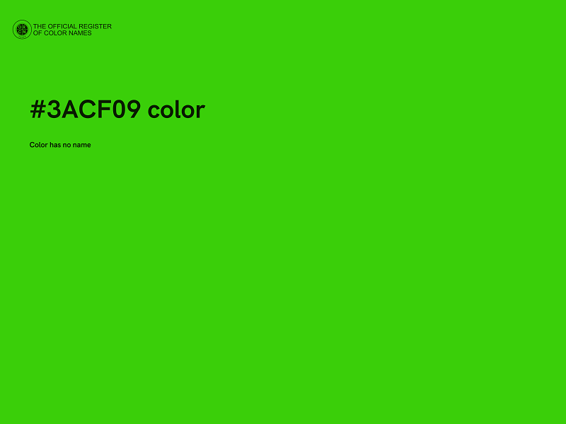 #3ACF09 color image