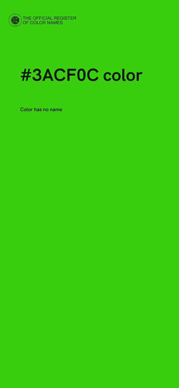 #3ACF0C color image