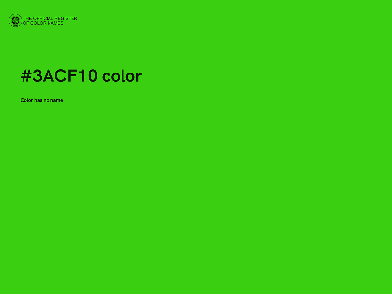 #3ACF10 color image