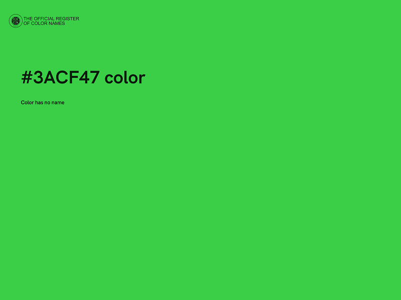 #3ACF47 color image