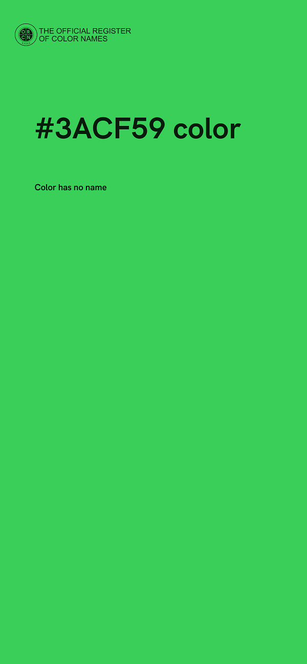 #3ACF59 color image