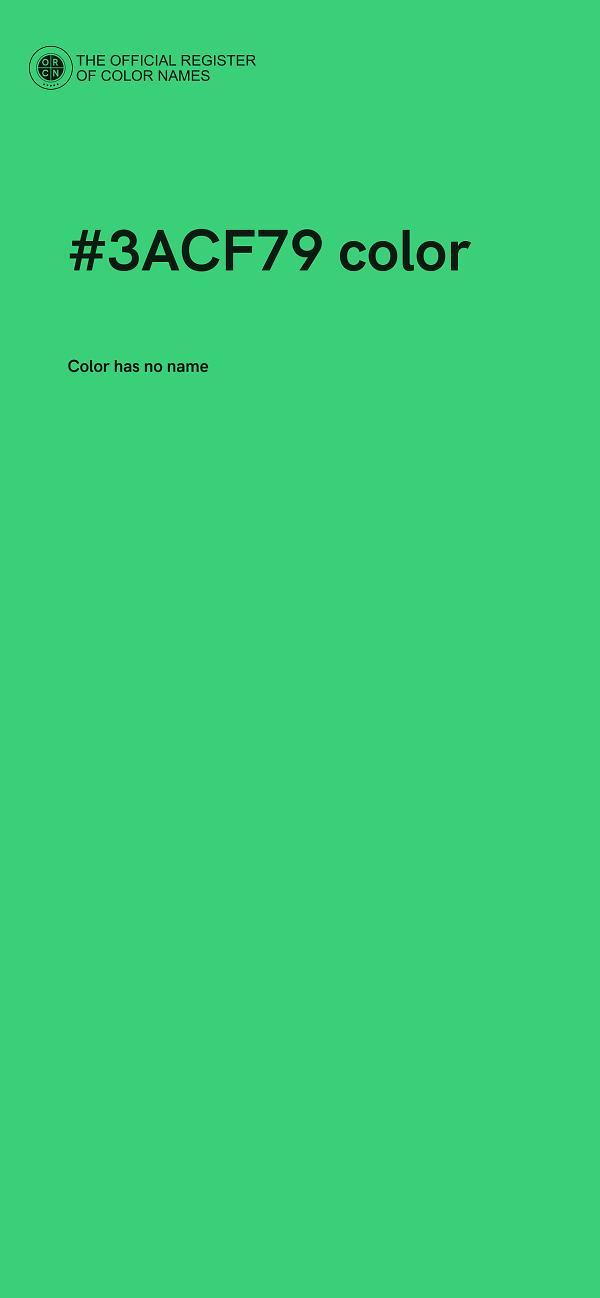 #3ACF79 color image