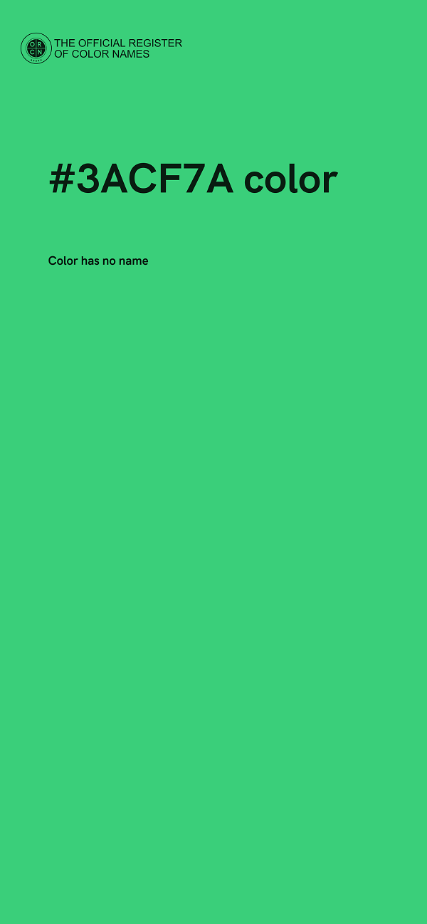 #3ACF7A color image