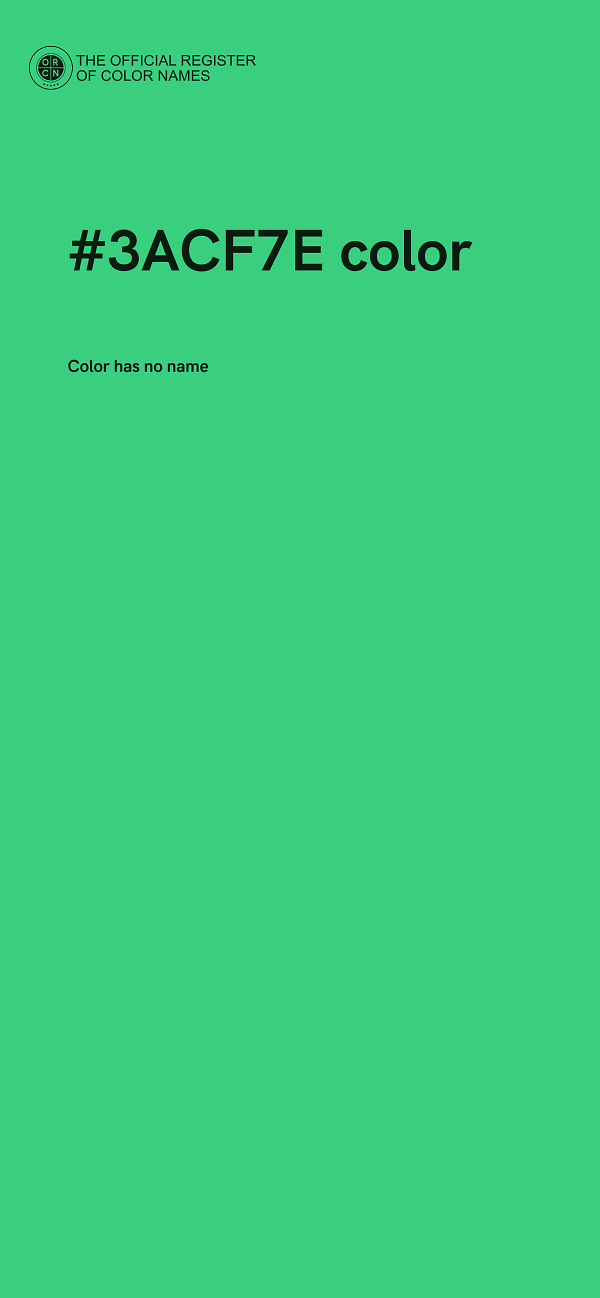 #3ACF7E color image