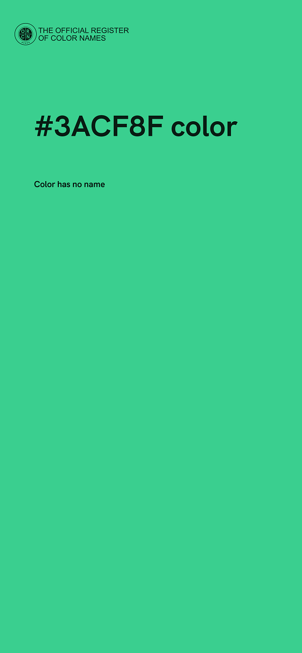 #3ACF8F color image