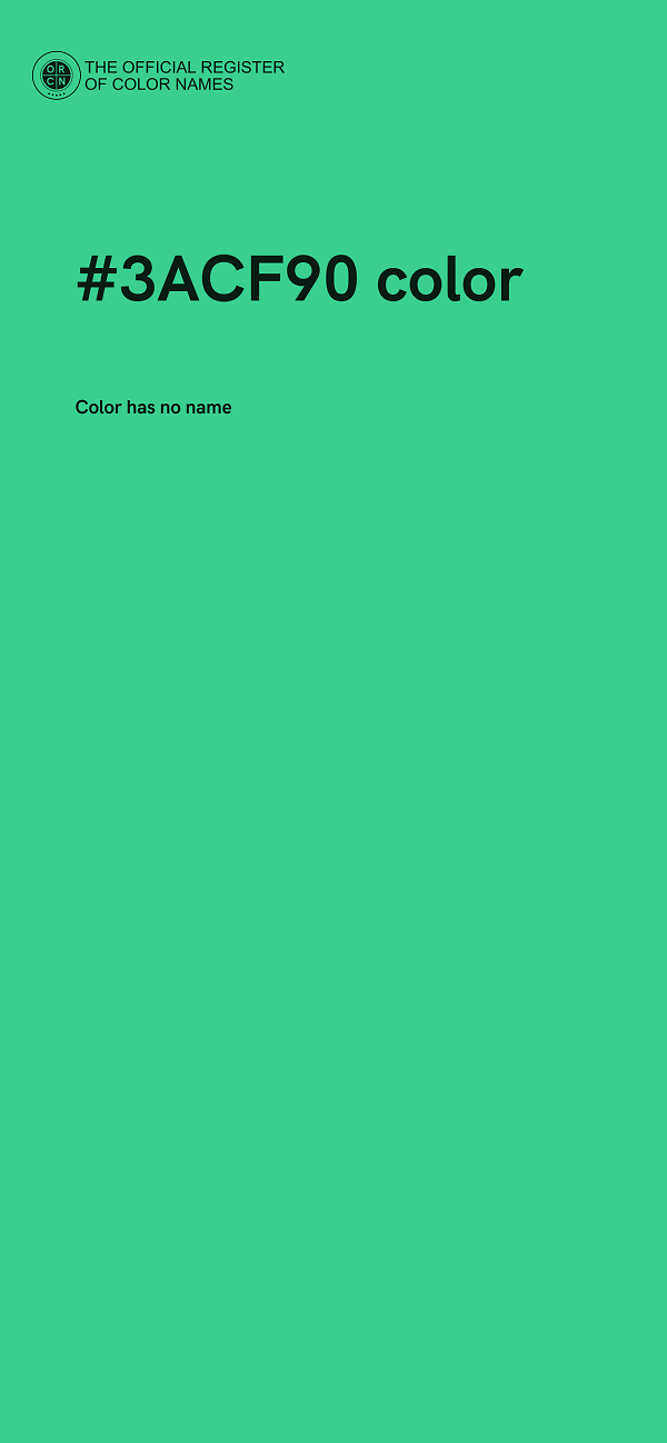 #3ACF90 color image