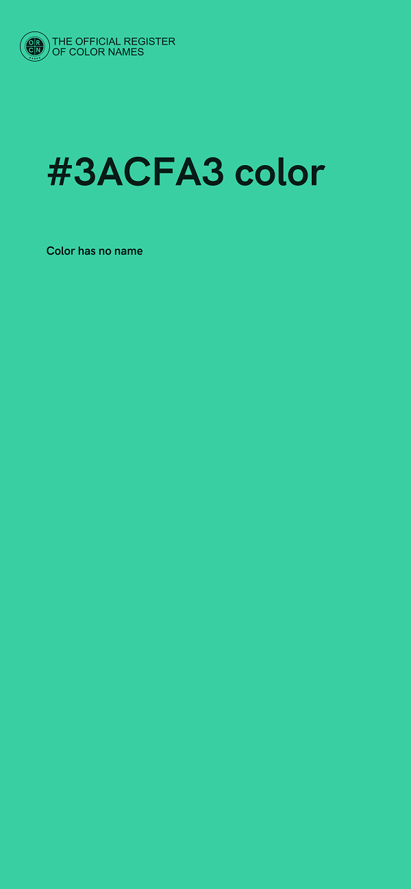 #3ACFA3 color image