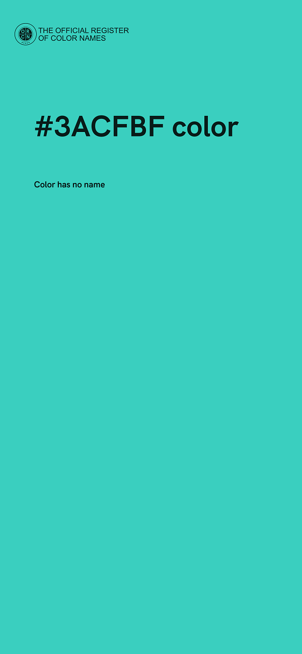 #3ACFBF color image