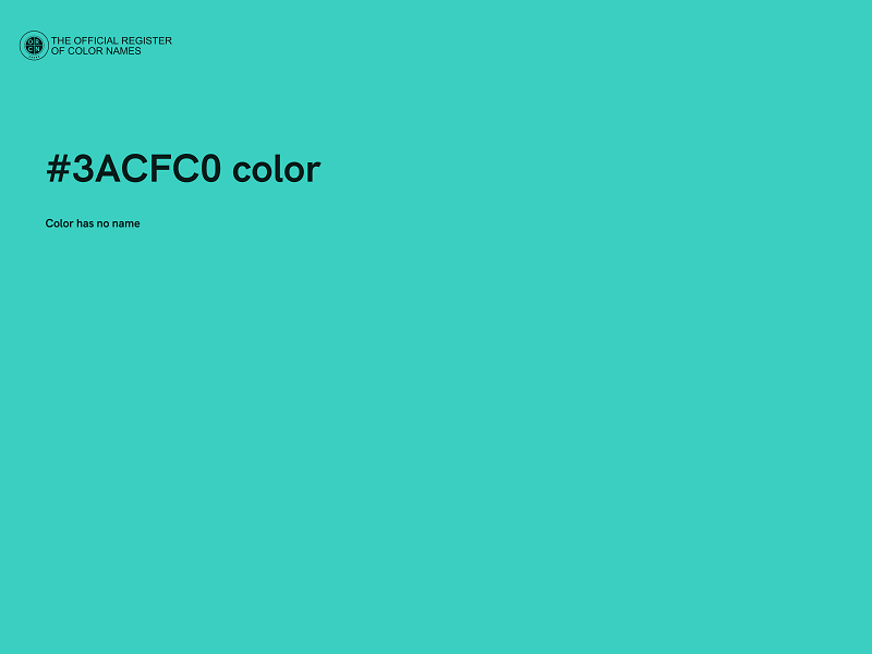 #3ACFC0 color image