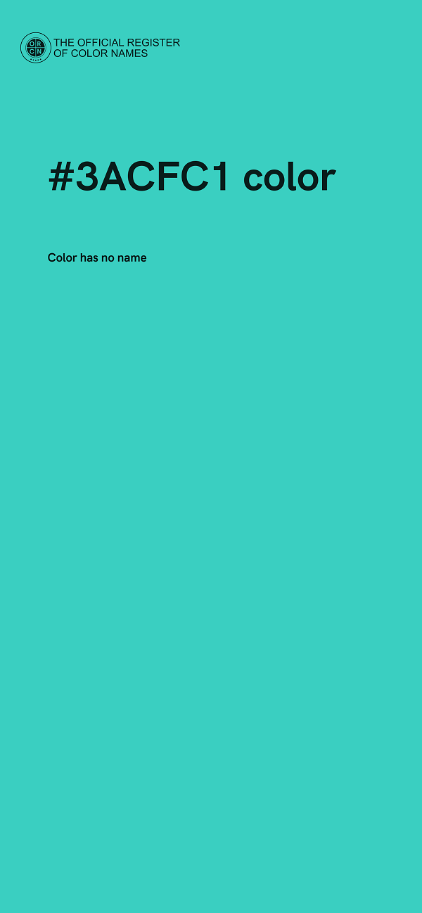 #3ACFC1 color image