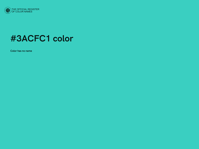 #3ACFC1 color image