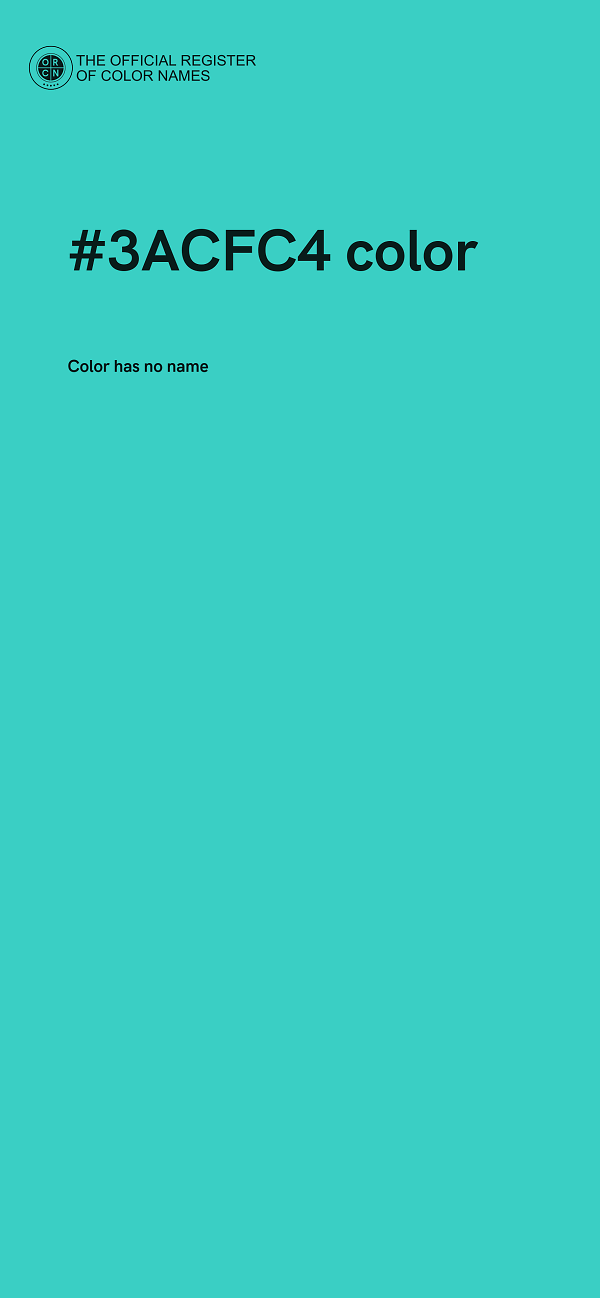 #3ACFC4 color image