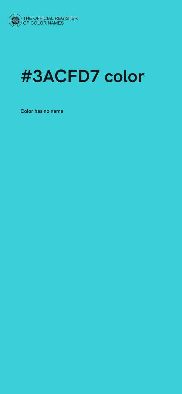 #3ACFD7 color image