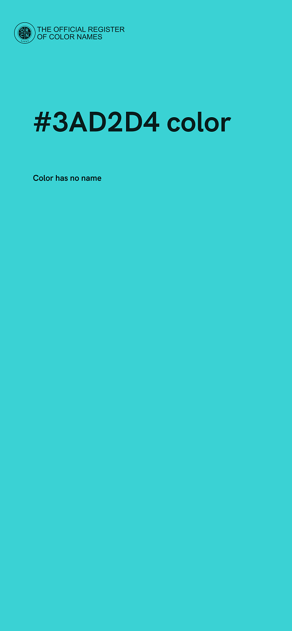 #3AD2D4 color image