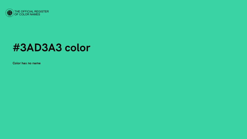 #3AD3A3 color image