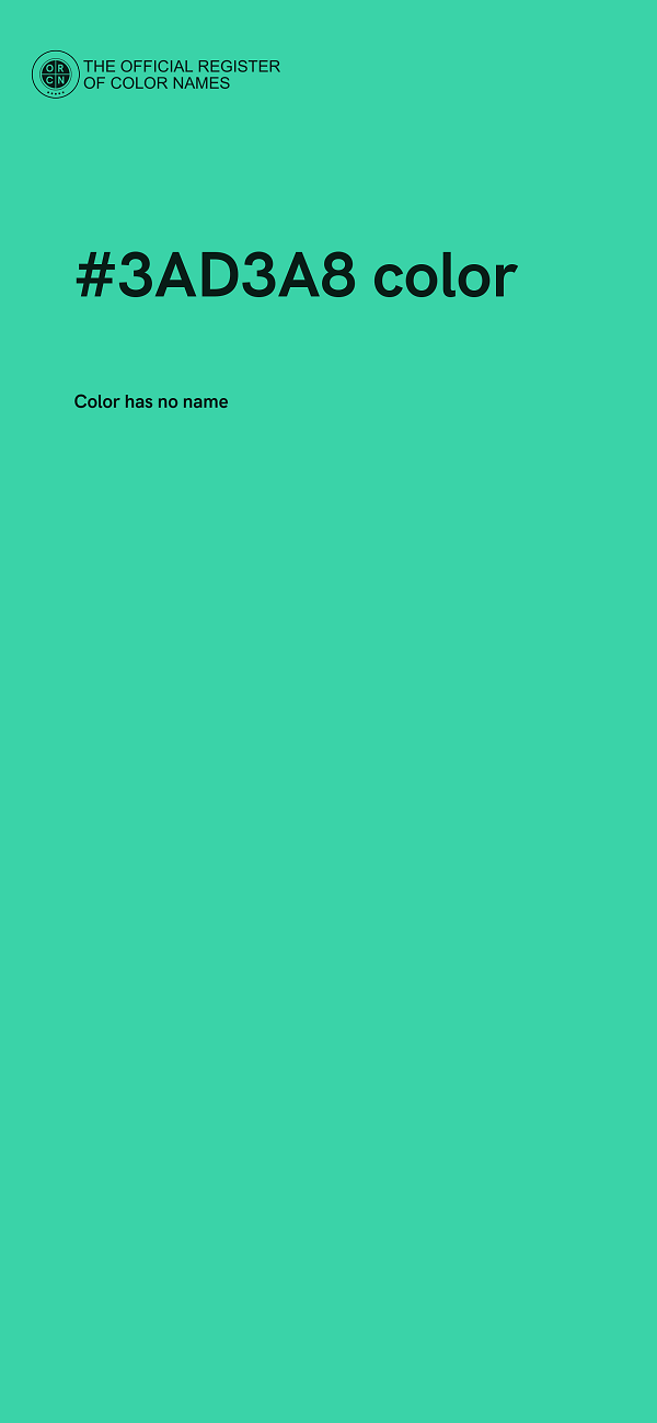 #3AD3A8 color image