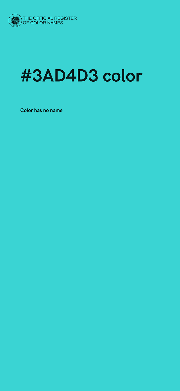 #3AD4D3 color image