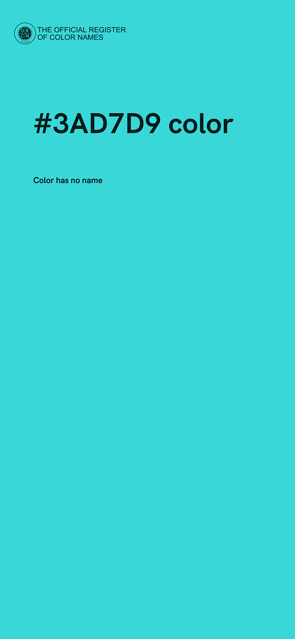 #3AD7D9 color image