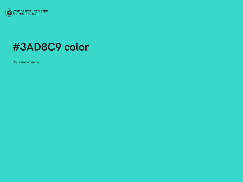 #3AD8C9 color image