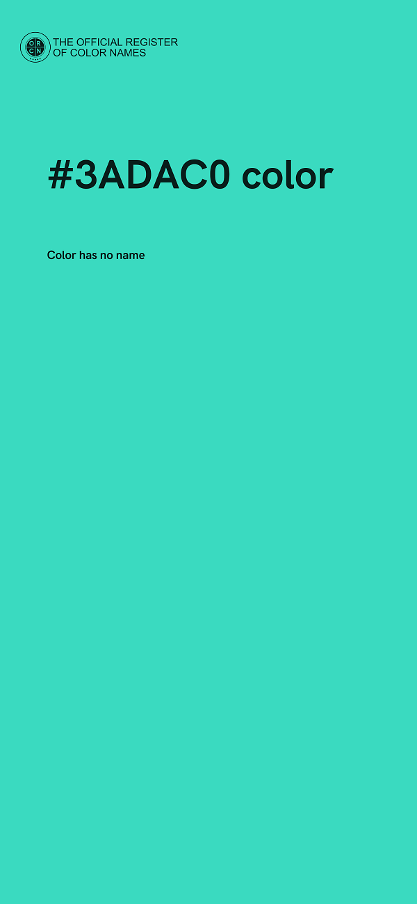#3ADAC0 color image