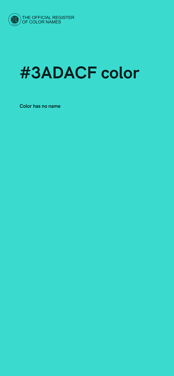 #3ADACF color image