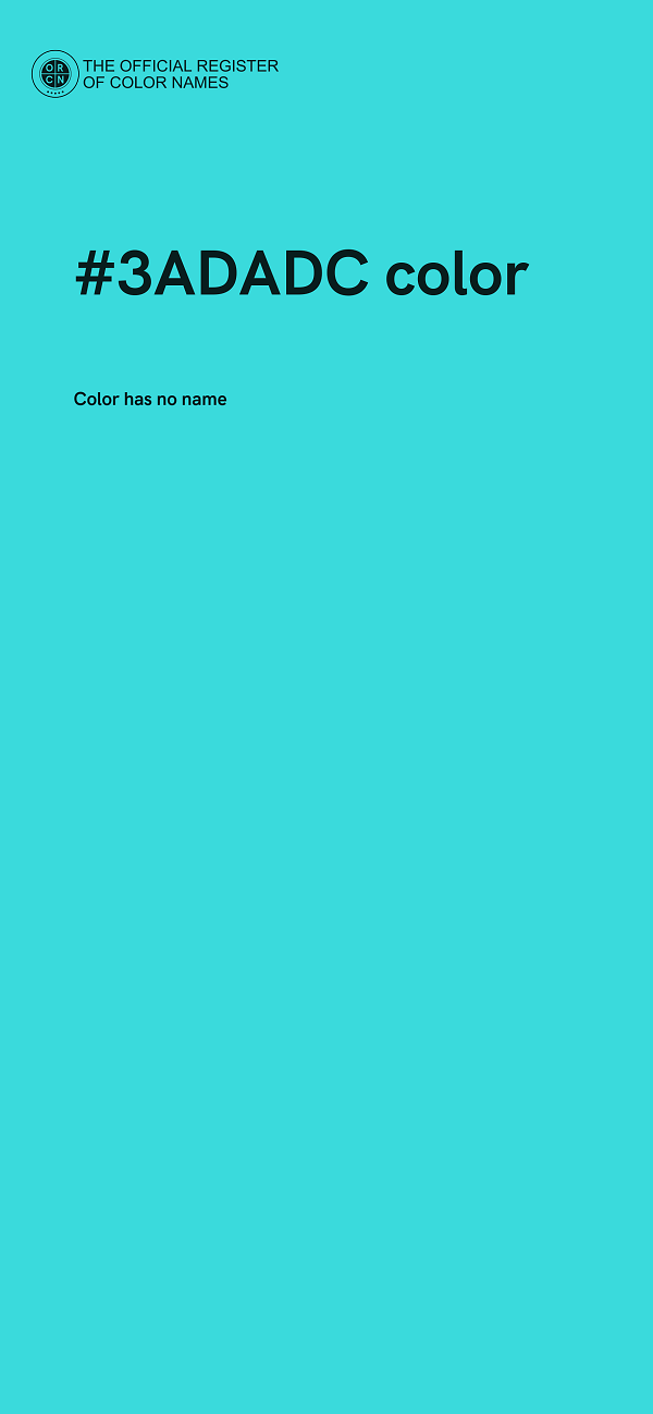 #3ADADC color image