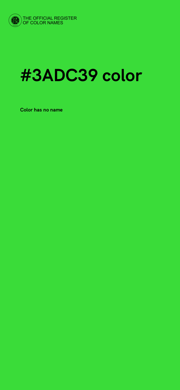 #3ADC39 color image