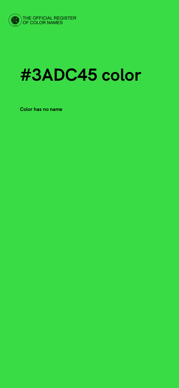 #3ADC45 color image