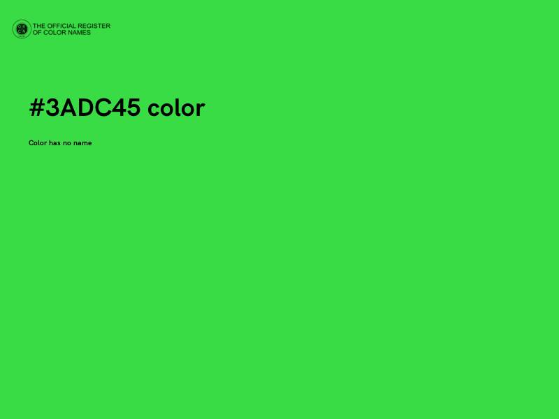 #3ADC45 color image