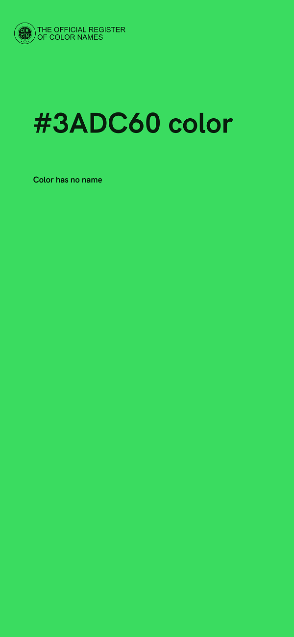 #3ADC60 color image