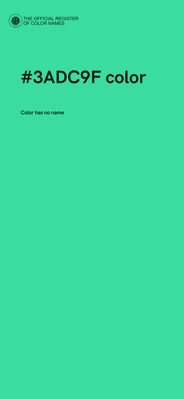 #3ADC9F color image