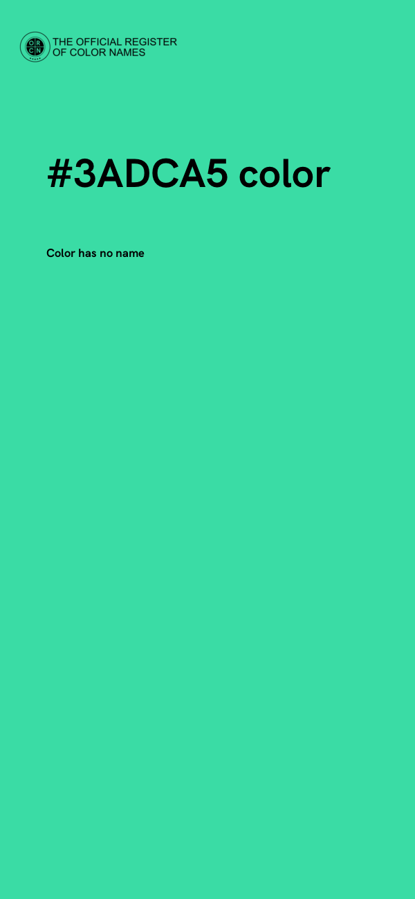 #3ADCA5 color image