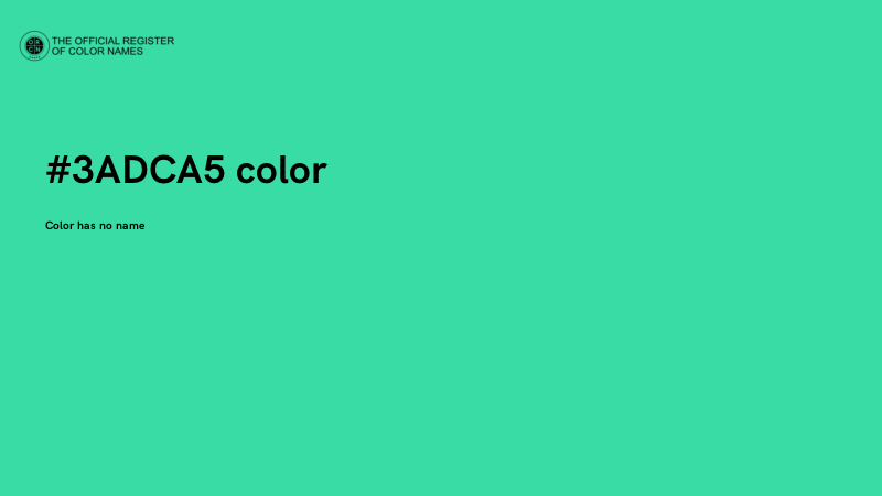 #3ADCA5 color image
