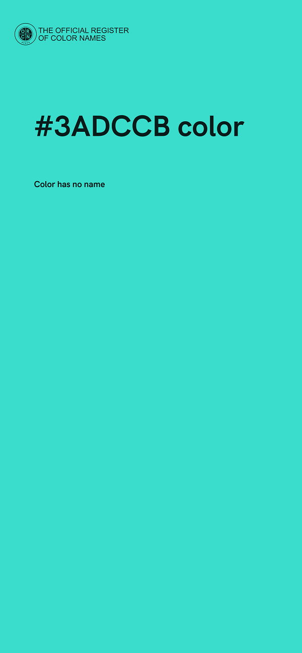 #3ADCCB color image