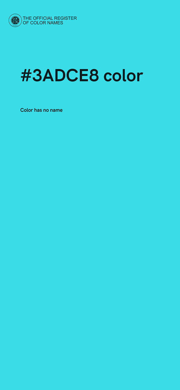#3ADCE8 color image