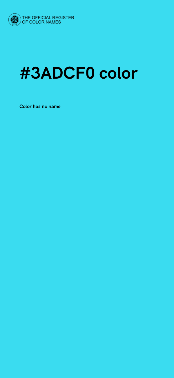 #3ADCF0 color image