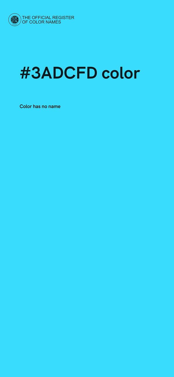 #3ADCFD color image