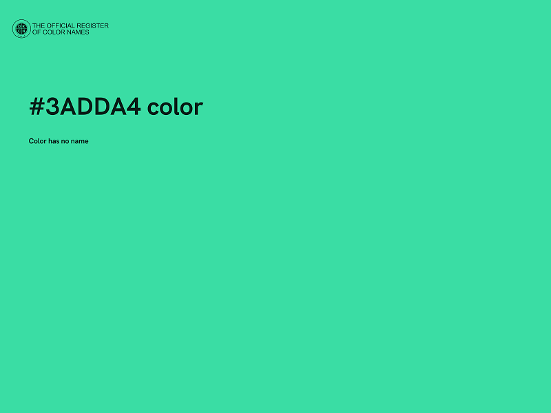 #3ADDA4 color image