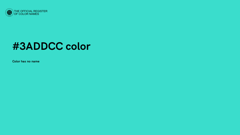 #3ADDCC color image