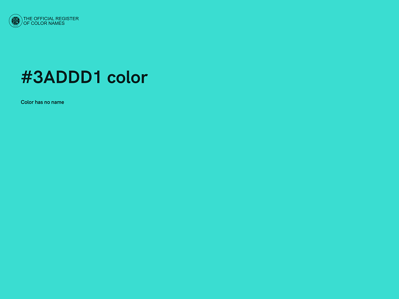 #3ADDD1 color image